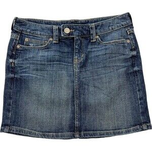 Gap Factory Women Denim Jean Skirts Blue Mini Skirt‎ Size 1